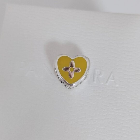 Pandora New Mexico Flag Exclusive Heart Charm Bead with box - Picture 5 of 8